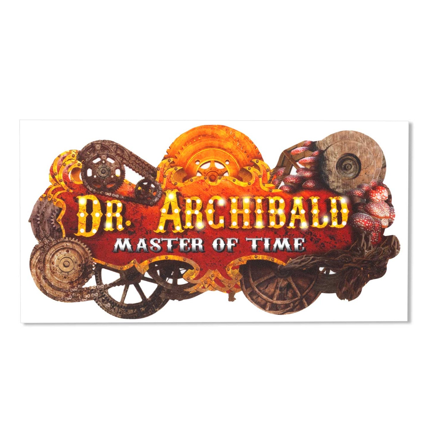 Aufkleber "Dr. Archibald – Master of Time"