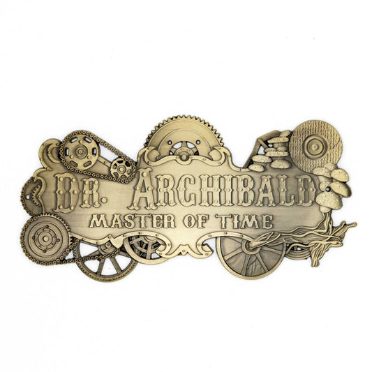 Dr. Archibald – Master of Time Messingschild (Wanddekoration)