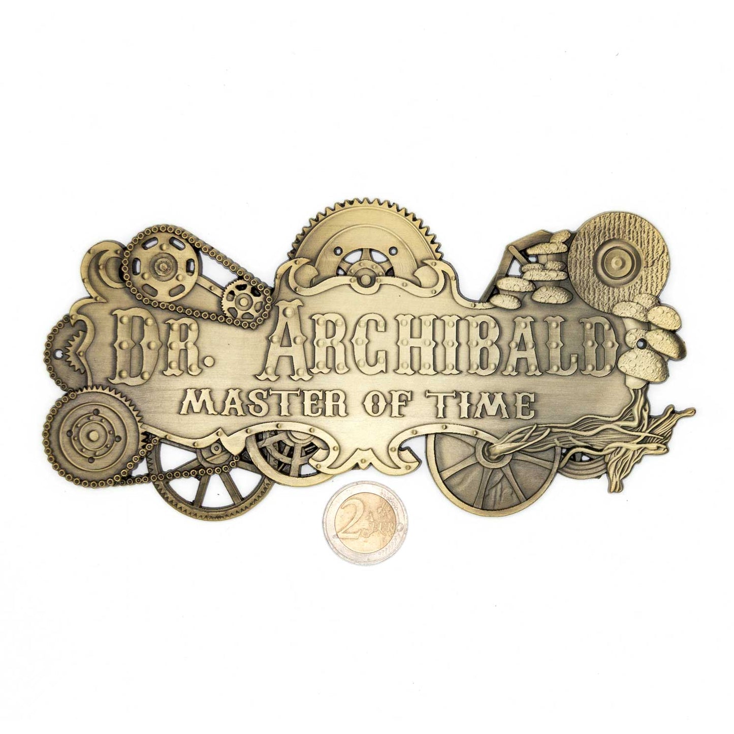 Dr. Archibald – Master of Time Messingschild (Wanddekoration)